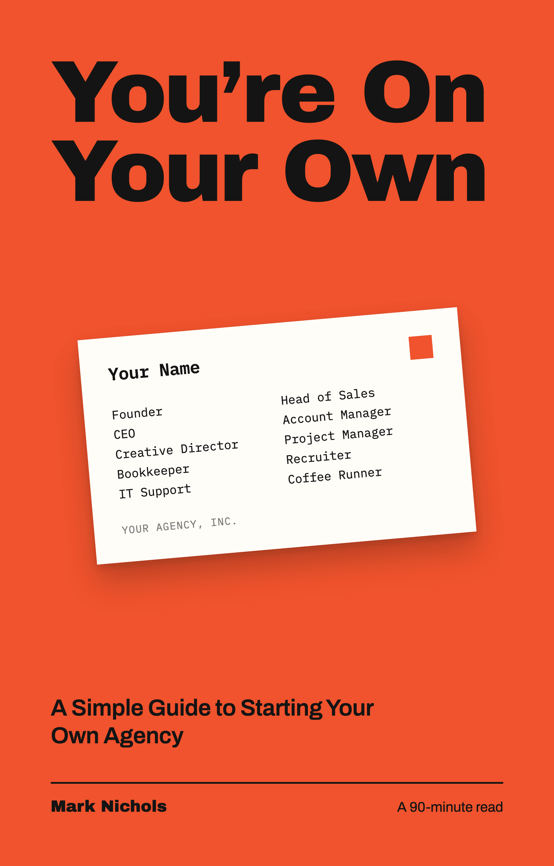 You’re On Your Own book cover by Mark Nichols